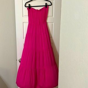 Hot Pink Strapless Dress